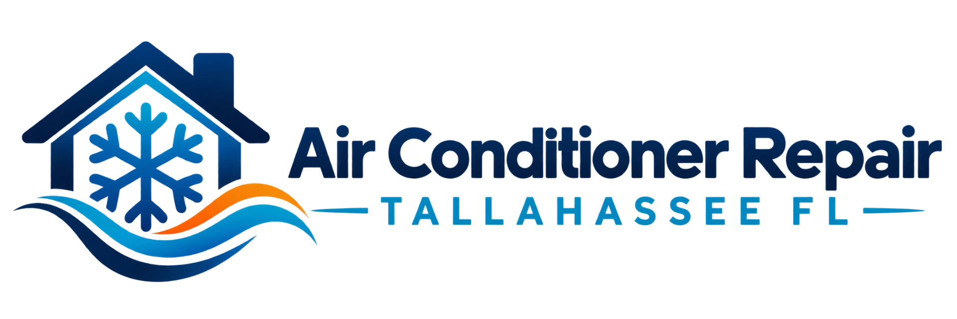 Air Conditioner Repair Tallahassee FL logo with a snowflake inside a house outline